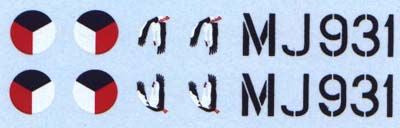 AML C2011 1:32 Supermarine Spitfire Mk.IXC 2 decal versions : DU-L. Includes decals for 2 aircraft. National Insignia and Canopy paint masks