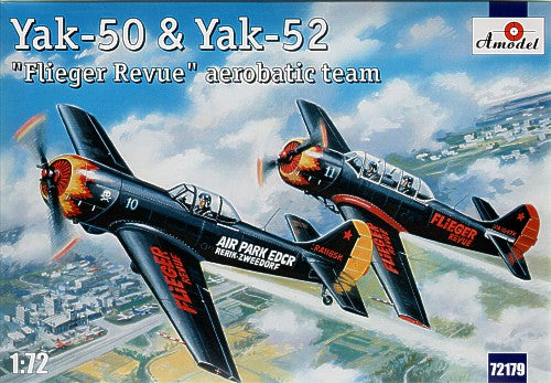 A-Model 72179 1:72 Yakovlev Yak-50 and Yakovlev Yak-52 - 'Flieger Revue' Display Team