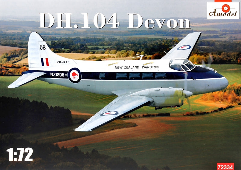 A-Model 72334 1:72 de Havilland DH-104 Devon New Zealand Warbirds NZ-1808