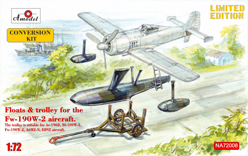 A-Model NA72008 1:72 Floats & Trolley for Fw-190 W-2 Fighter