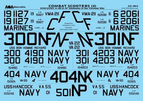 AOA Decals 32-014 1:32 Combat Scooters