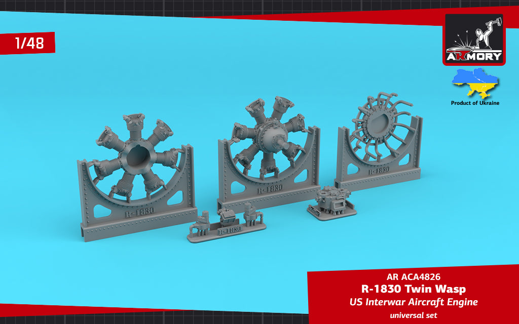 Armory ACA4826 1:48 R-1830 Twin Wasp aircraft engine