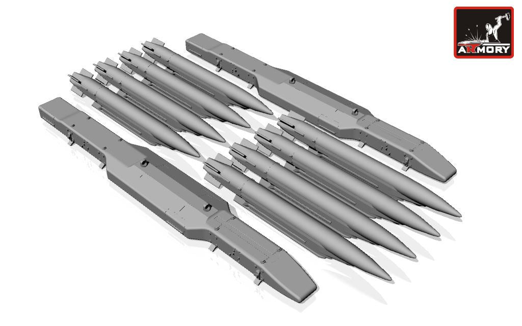 Armory ACA7303 1:72 GBU-39 Small Diameter Bomb with BRU-61/A carriage system