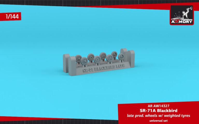 Armory AW14327 1:144 Lockheed SR-71A Blackbird late type wheels with weighted tyres