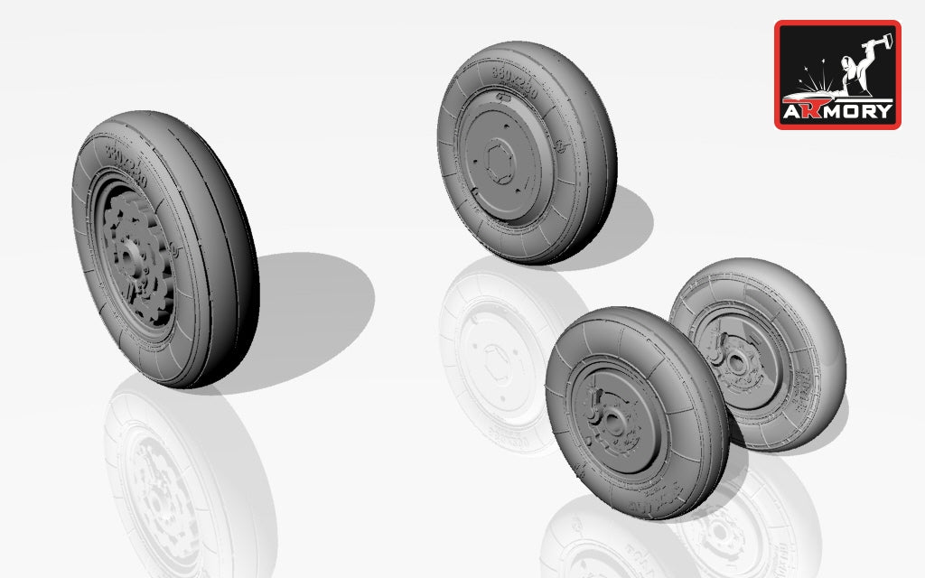 Armory AW48006 1:48 Sukhoi Su-7B (late)/Su-7BM/Su-7BMK/Su-7U wheel set