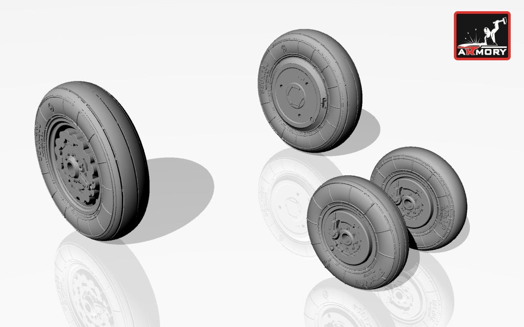 Armory AW72008 1:72 Sukhoi Su-7B (late)/Su7BM/Su-7BMK/Su-7U wheel set