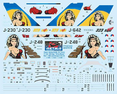 Astra Decals ASD-4818 1:48 General-Dynamics F-16A Block 15 Fighting Falcon Royal Netherlands Air Force