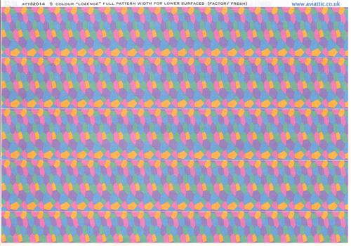 Aviattic ATT32014 1:32 5 colour 'lozenge' full pattern width for lower surfaces (factory fresh)