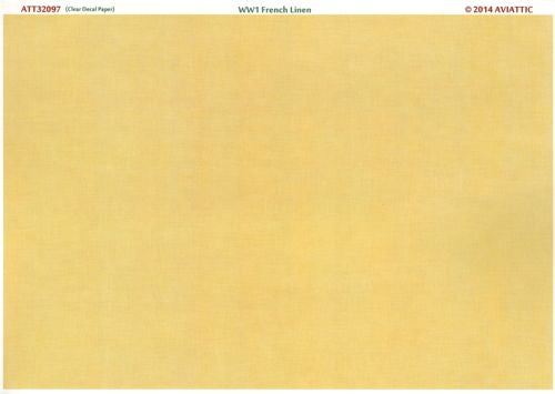 Aviattic ATT32097 1:32 WWI French linen (printed on clear decal paper)