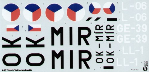 Avalon AVN4805 1:48 Fieseler K-65 'Storch' In Czech Service (Codes L-06 and OK-MIR)