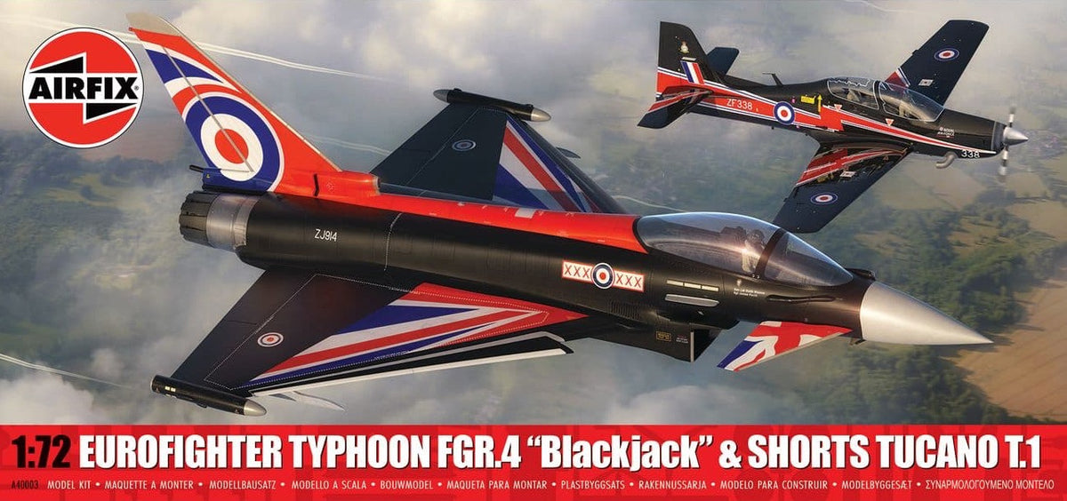 Airfix A40003 1:72 Eurofighter Typhoon FGR.4 'Blackjack' & Shorts Tucano T.1 - Twin Pack