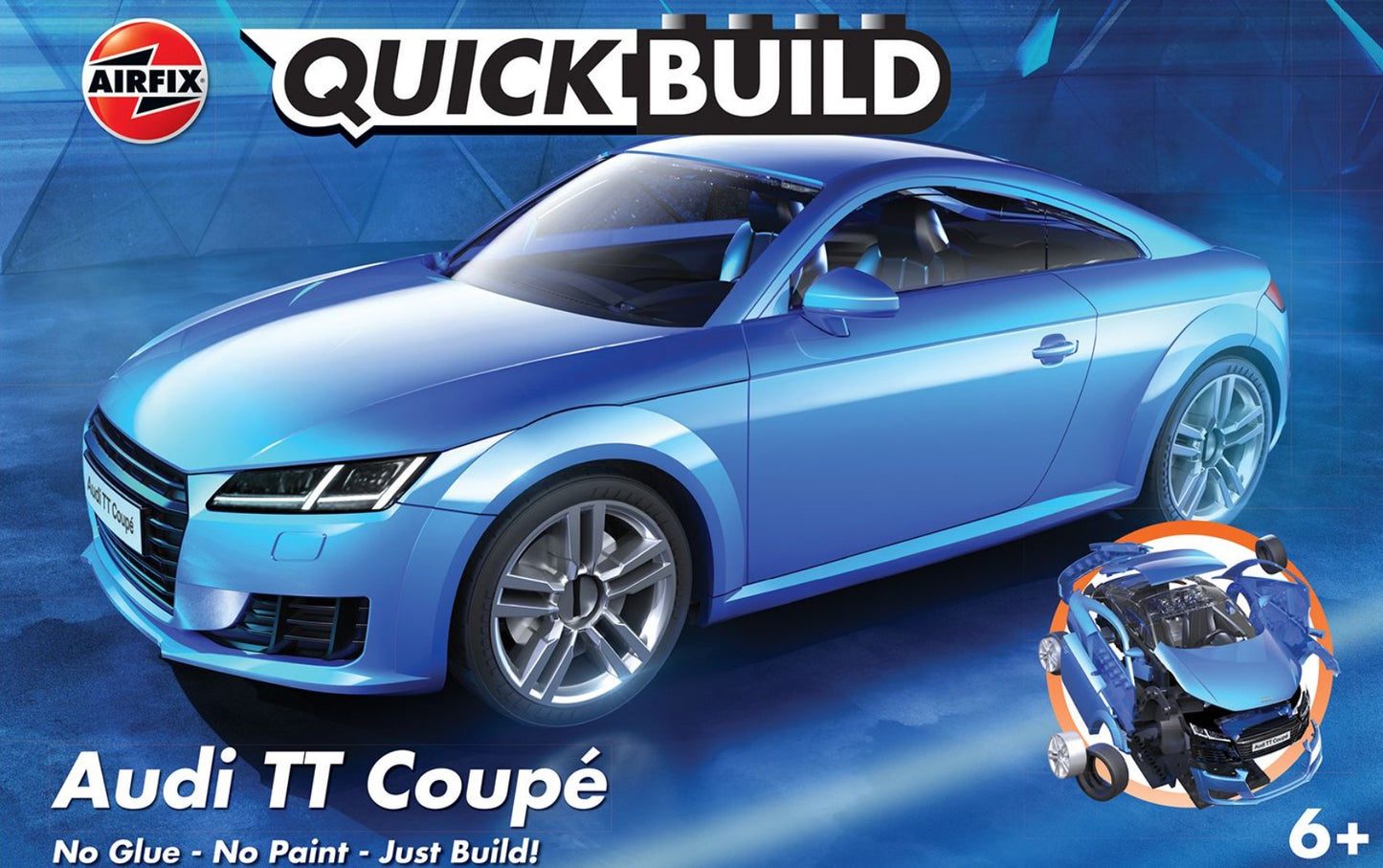 Airfix J6054 Audi TT Coupe QUICK BUILD Blue (No glue or paint required)