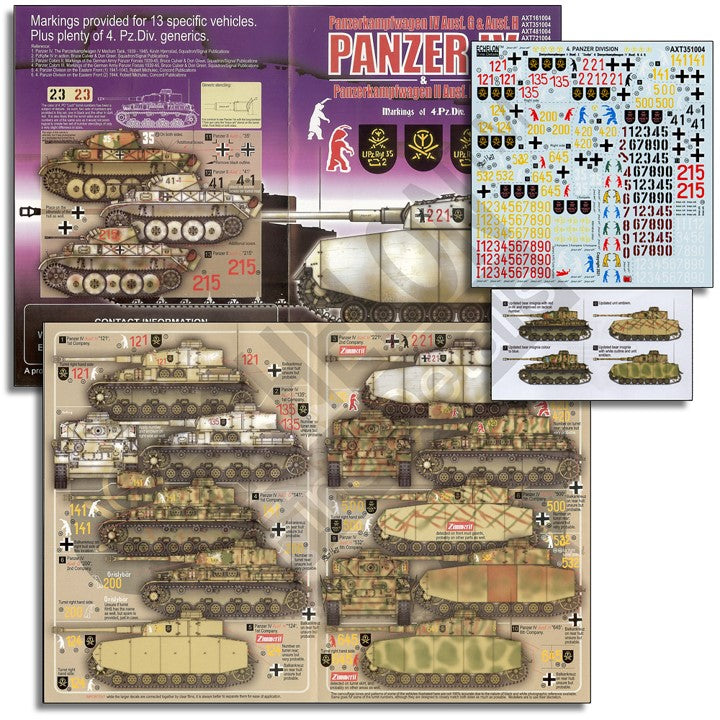 Echelon FD AXT351004 1:35 4. Pz.Div. Pz.Kpfw.IV Ausf. G, H & Panzer Ausf. L 'Luchs'