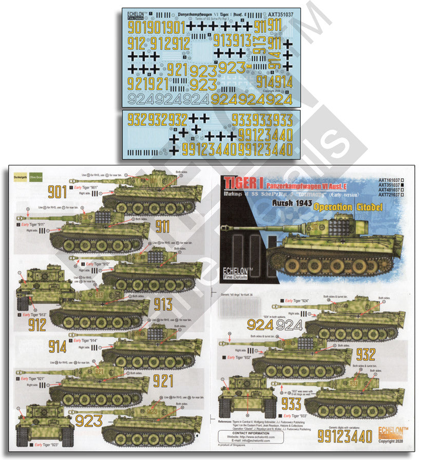 Echelon FD AXT351037 1:35 3. SS-Schw.Pz.Rgt. Pz.Kpfw.VI Tiger Is Kursk 1943 - Operation Citadel