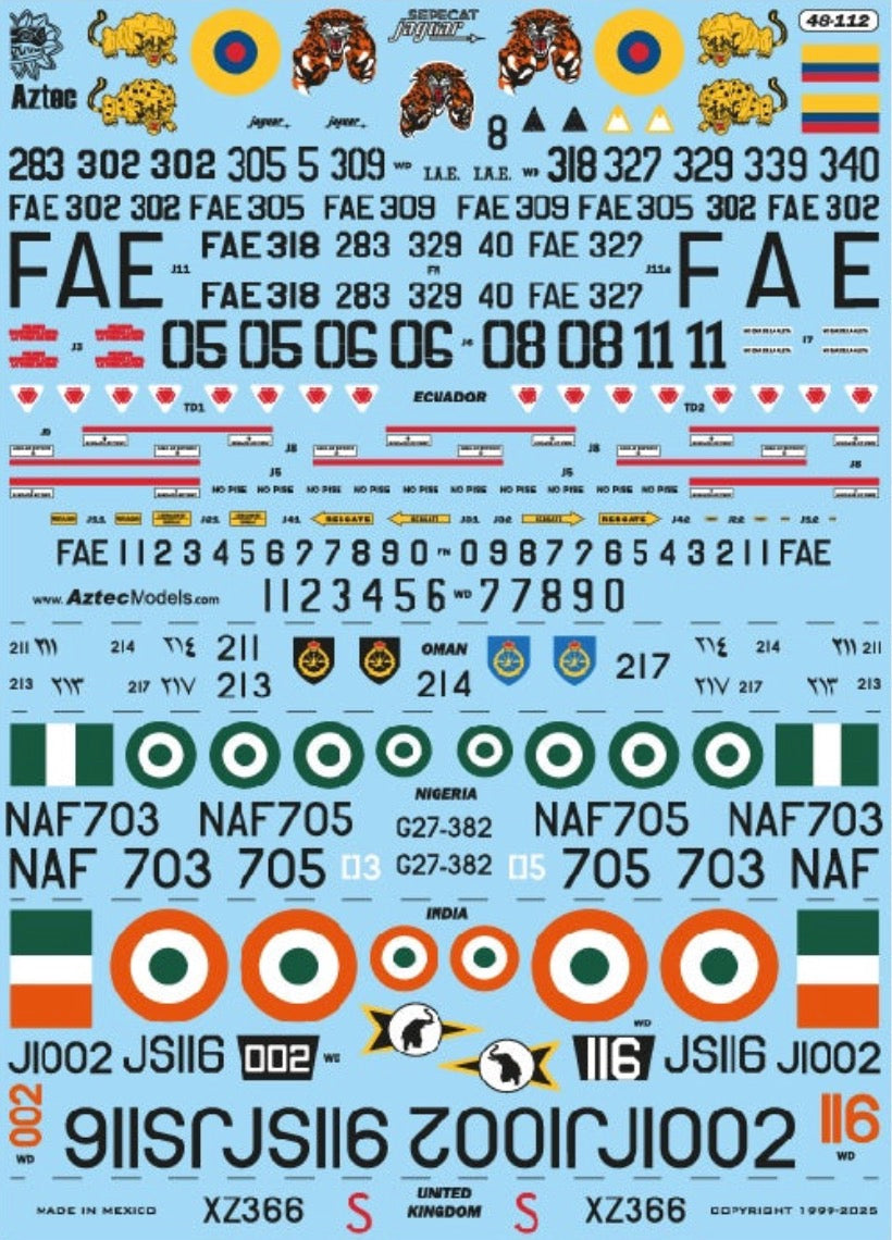 Aztec AZD48112 1:48 Sepecat Jaguar