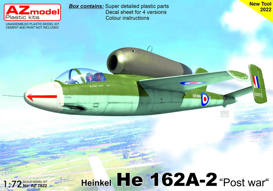 AZ Model AZ7822 1:72 Heinkel He-162A-2 'Post-War'