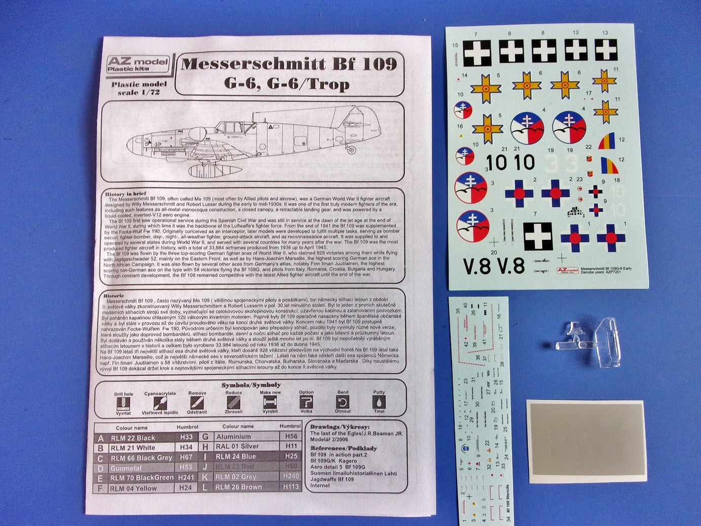 AZ Model AZP7201 1:72 Messerschmitt Bf-109 G-6 Danubian Users (Premium Edition)