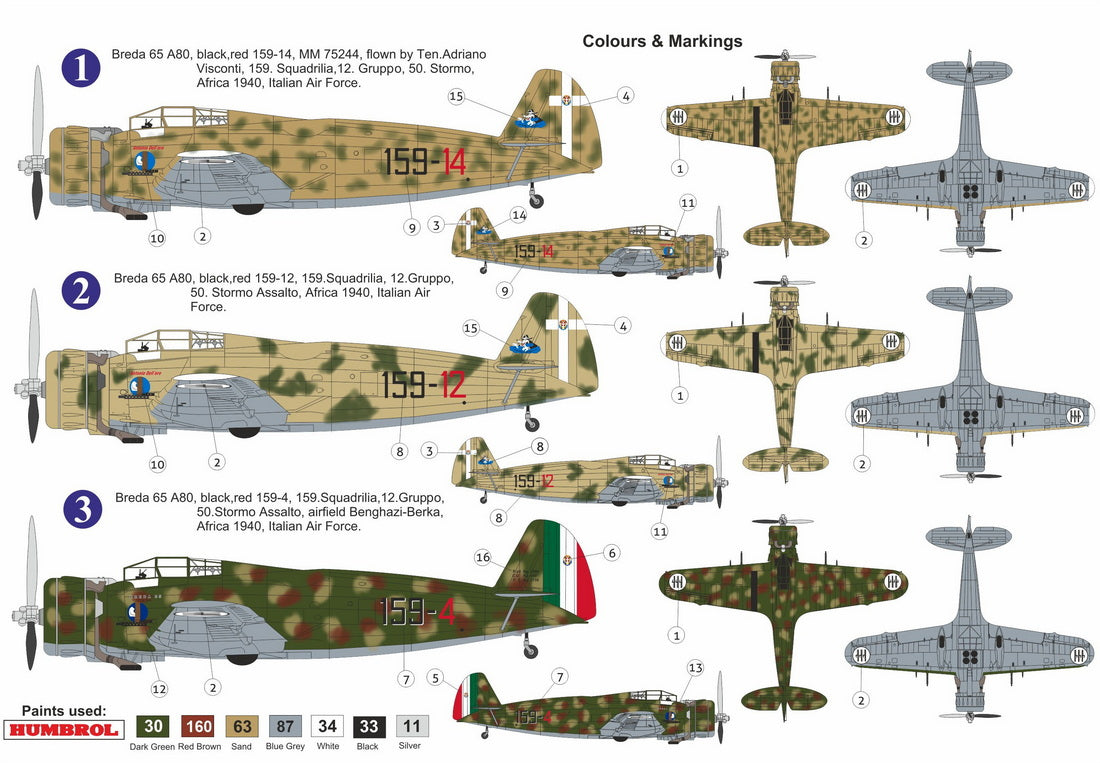 AZ Model AZP7211 1:72 Breda Ba-60A-80 'Nibbio'
