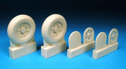 Barracuda Studios BCR32060 1:32 Republic P-47C/P-47D Thunderbolt Diamond Tread Main Wheels