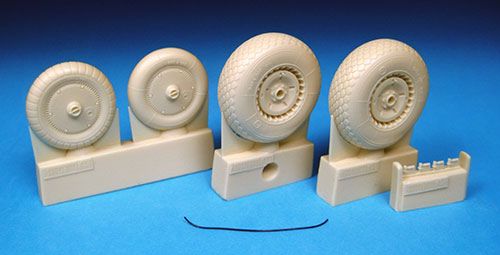 Barracuda Studios BCR32066 1:32 Messerschmitt Me-262 Main Ribbed Hub Nose Wheels