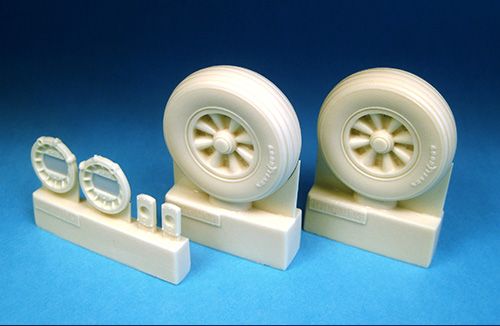 Barracuda Studios BCR32121 1:32 Vought F4U Corsair, Grumman F6F Hellcat Wheels - Stamped Hub