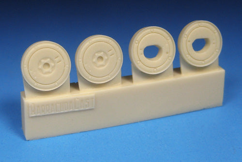 Barracuda Studios BCR48389 1:48 Messerschmitt Bf 109G Wheels - Plain Hub, Ribbed Tire
