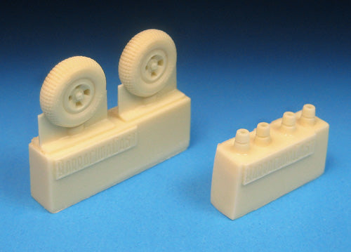 Barracuda Studios BCR72316 1:72 Spitfire Four Slot Block Tread Mainwheels