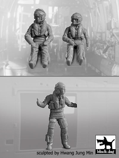 Blackdog F48001 1:48 3 pilots/crew for the Westland Sea King HAS.1/HAS.5/HU.5