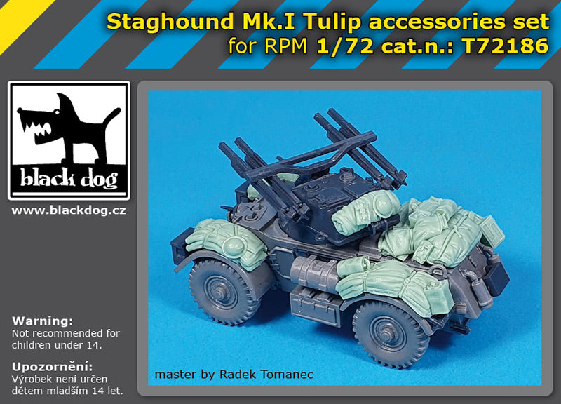 Blackdog T72186 1:72 Staghound Mk.I Tulip accessories set for RPM kits