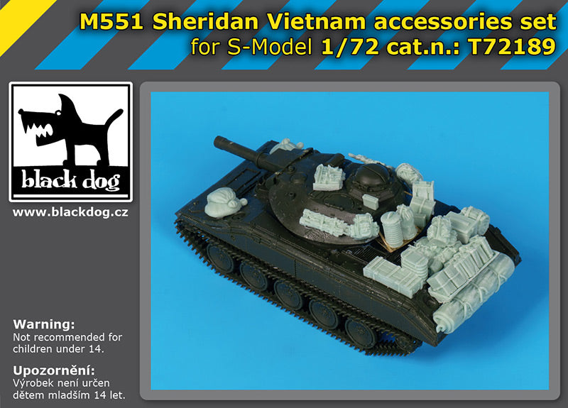 Blackdog T72189 1:72 M551 Sheridan Vietnam accessories set
