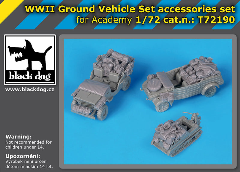 Blackdog T72190 1:72 WWII Light Military Vehicles Set accessories set