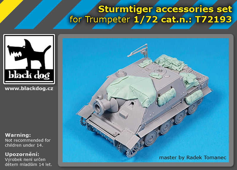 Blackdog T72193 1:72 Sturmtiger Assault Mortar accessories set