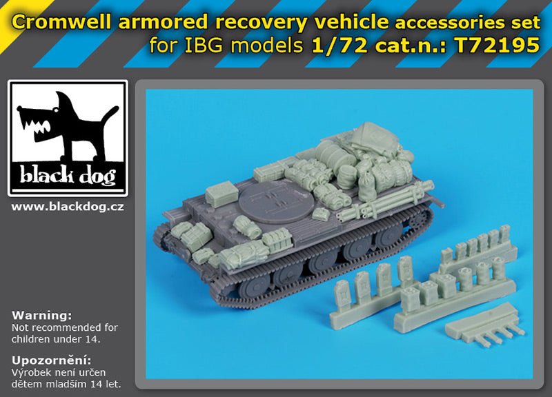 Blackdog T72195 1:72 Cromwell Armored Recovery Vehicle accessories