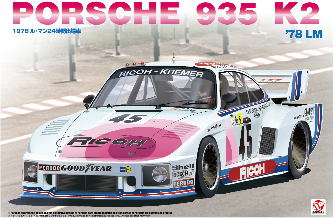 Beemax 24025 1:24 Porsche 935 K2 Lemans 1978 #45