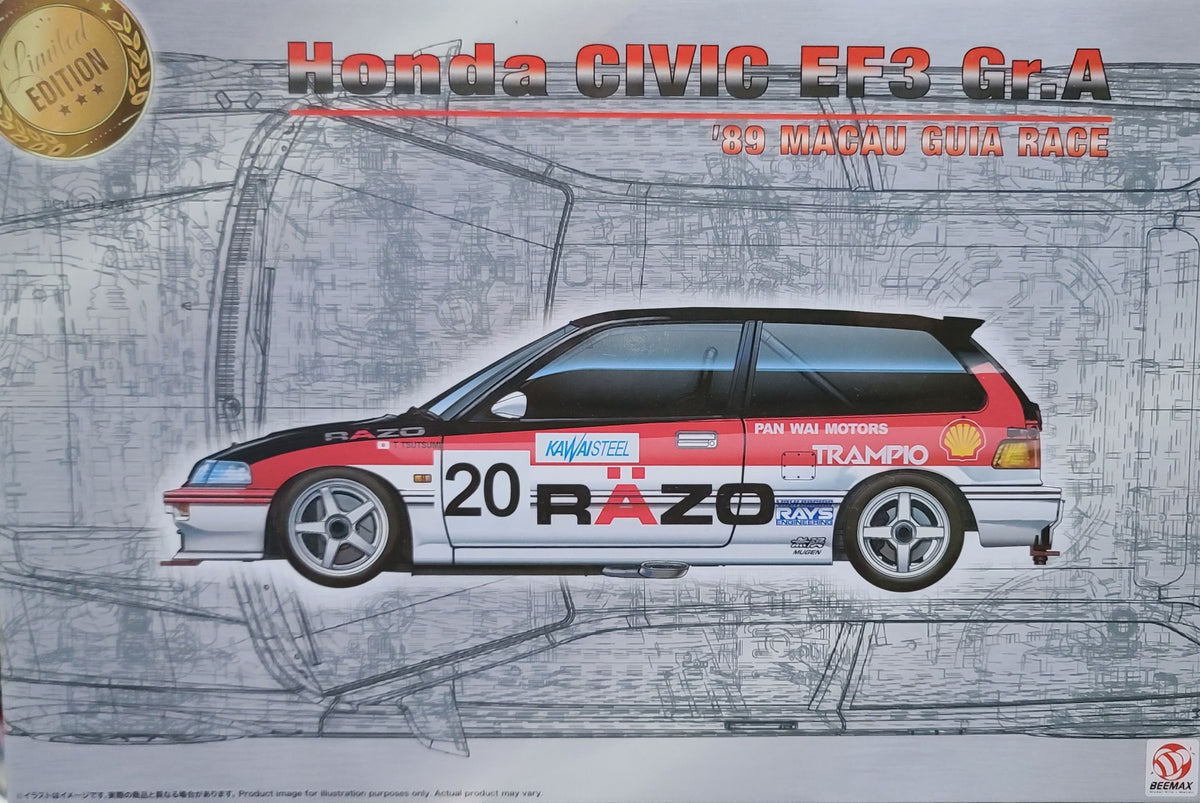 Beemax 24032 1:24 Honda Civic EF3 Gr.A 1989 Macau Guia Race
