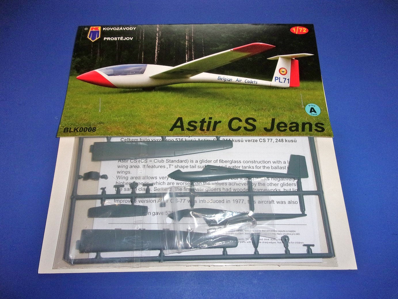 Kovozavody Prostejov BLK0008 1:72 Astir CS 'Jeans' new decals (Gliders)