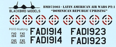 Blackbird Models D72003 1:72 Latin American Air Wars Part 1 "Dominican Republic Uprising"