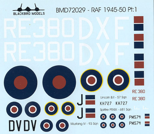 Blackbird Models D72029 1:72 RAF 1945-50 Part 1