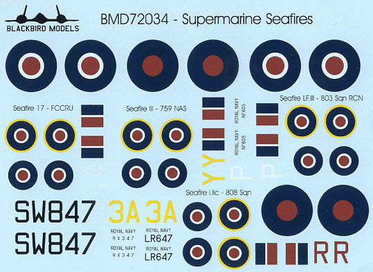 Blackbird Models D72034 1:72 Supermarine Seafires Part 1