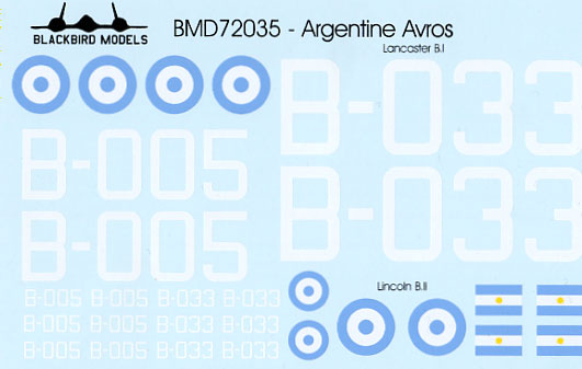 Blackbird Models D72035 1:72 Argentine Avros