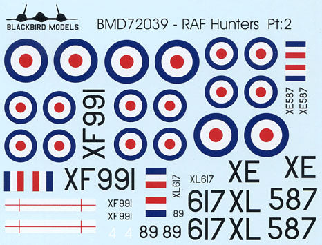 Blackbird Models D72039 1:72 RAF Hawker Hunters Part 2