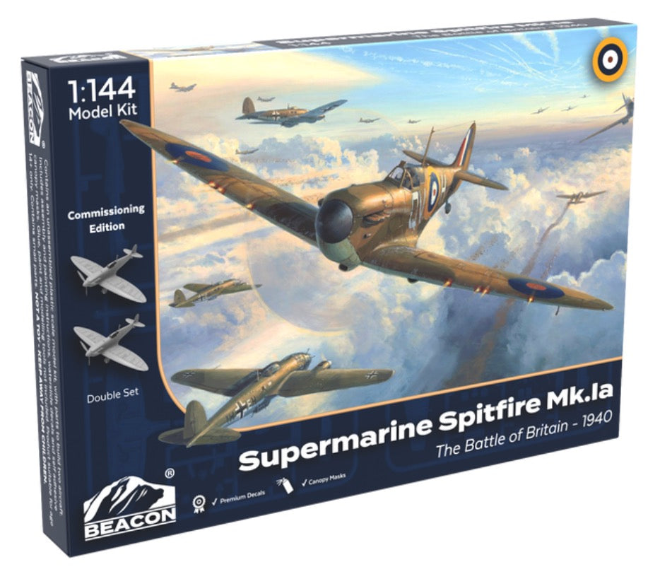 Beacon Models BMK0005 1:144 Supermarine Spitfire Mk.Ia Commissioning Edition - double set