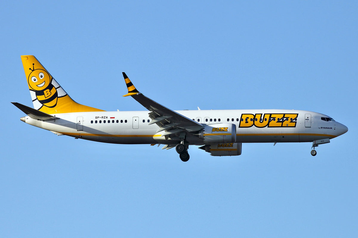 Boa Decals BOA144134 1:144 Boeing 737 MAX 8 BUZZ Ryanair Sun