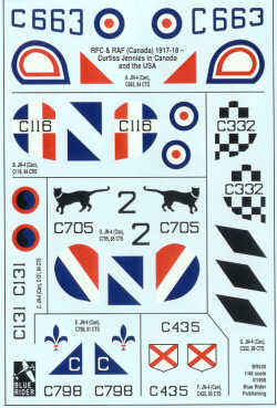 Blue Rider BR-520 1:48 Curtiss Jenny Nos 84 and 85 Canadian Training Squadrons