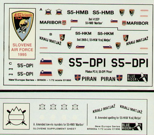 Blue Rider BR-809 1:72 Slovenian Territorial Defence Force 1995