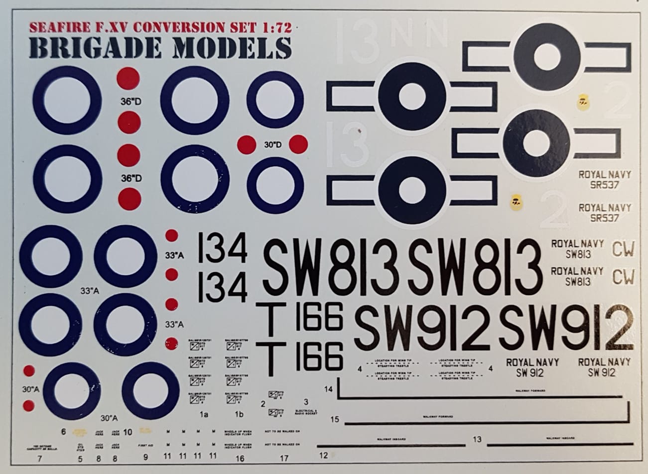 Brigade BMK7205 1:72 Supermarine Seafire Mk.XV conversion set
