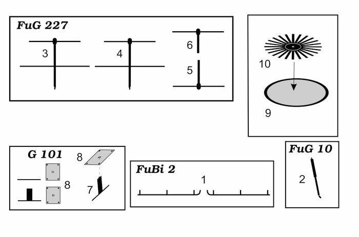 Brengun BRL48100 1:48 FuG-10/101/227 / FuBi-2 German Plane Radar Antennas