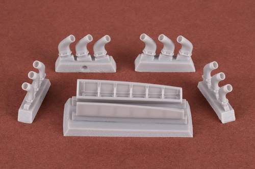 Attittude Aviation BUC-24016 1:24 Supermarine Spitfire / Seafire Exhaust Round Stacks with Shroud