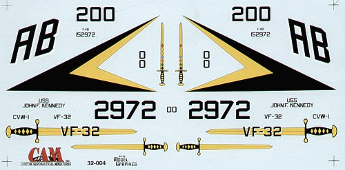 CAM 32004 1:32 McDonnell F-4B Phantom 152972 AB/200 VF-32 Swordsmen USS JFK CAG