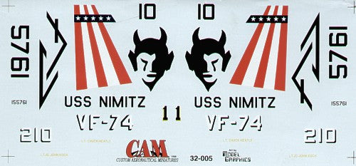 CAM 32005 1:32 McDonnell F-4J Phantom 155761 AA/210 VF-74 Be-Devilers USS Nimitz